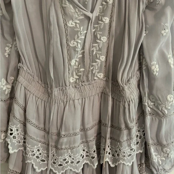 LoveShackFancy Short Embroidered Popover Dress - Picture 9 of 16